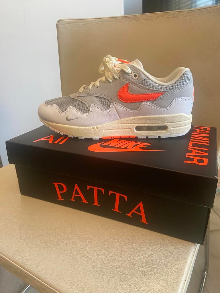 Patta X Nike Air Max 1 incl. Bracelet, Ophalen, Wit, Nieuw, Sneakers of Gympen