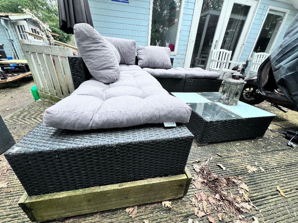 Loungeset, Ophalen, Kunststof, Gebruikt, Bank