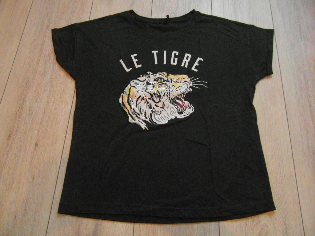 Only - Stoer grijs tijger shirt - M, Maat 38/40 (M), Ophalen of Verzenden, ONLY, Korte mouw