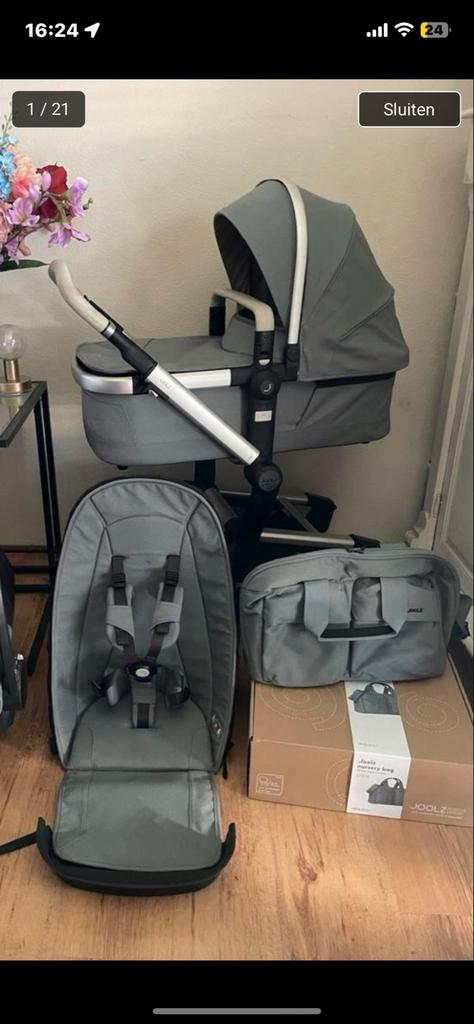 Joolz Day+ kinderwagen met reiswieg en accessoires, Overige merken, Ophalen of Verzenden, Zo goed als nieuw, Combiwagen