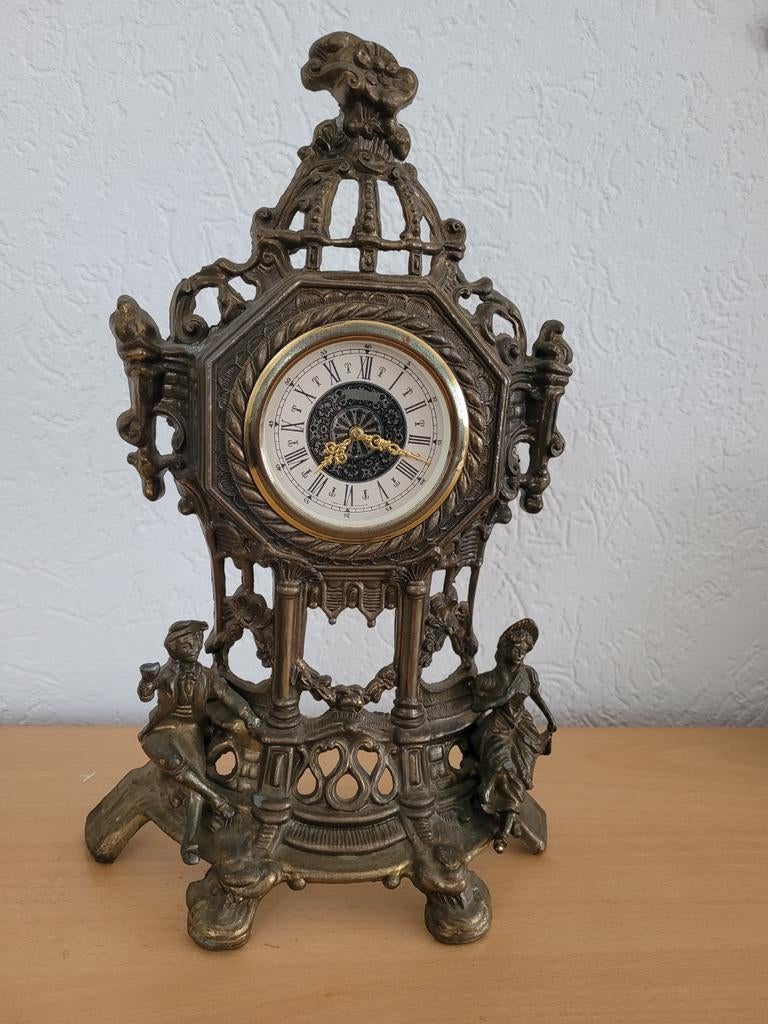 Antieke Franse orndule schoorsteen tafel klok, Antiek en Kunst, Ophalen of Verzenden