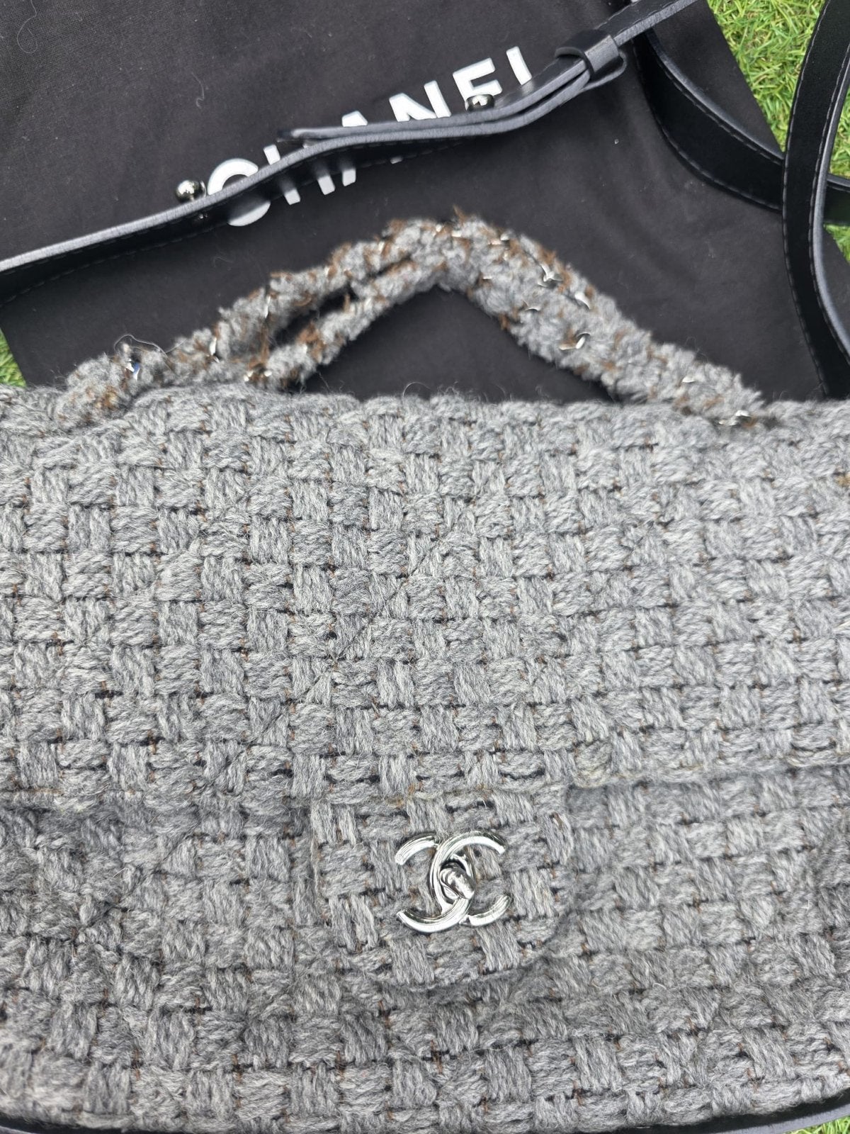 Chanel Jumbo Single Flap Tweed Tas - Limited Editie 2011, Ophalen of Verzenden, Zo goed als nieuw, Grijs, Schoudertasje