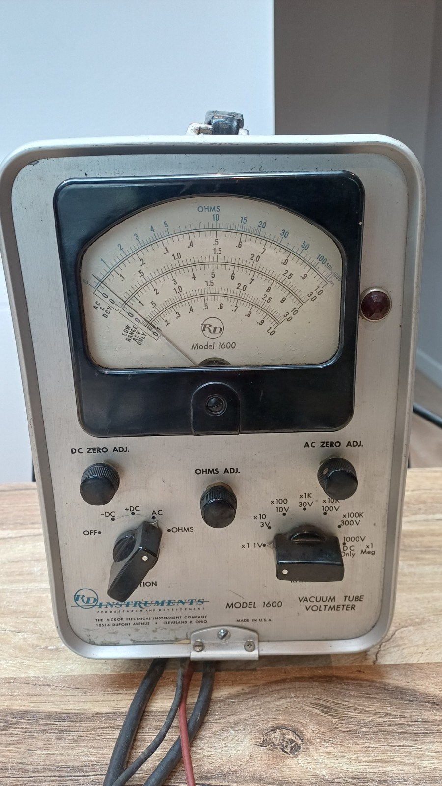 Hickok (RD Instruments) model 1600 voltmeter op buizen, Doe-het-zelf en Verbouw, Ophalen, Gebruikt, Elektriciteit