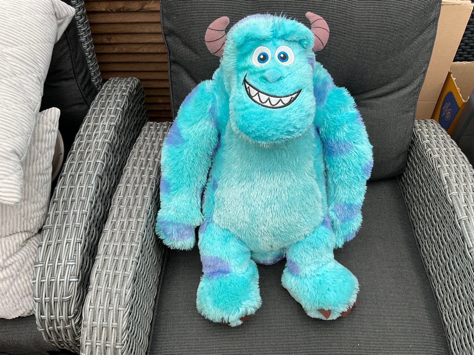 Zgan, niet kapot, grote Sully knuffel ca 55cm Monsters & Co, Ophalen, Overige figuren, Zo goed als nieuw, Knuffel