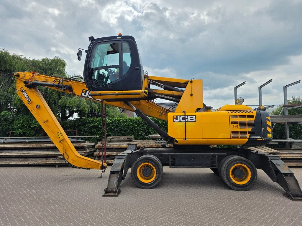 JCB Js200w overslag kraan mobiele graafmachine (bj 2018), Kraan