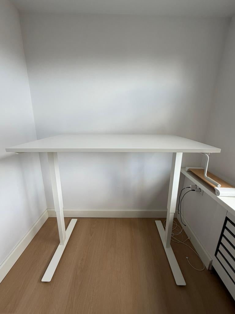Verstelbaar Zit/ Sta bureau, Huis en Inrichting, Ophalen, Zo goed als nieuw, Wit