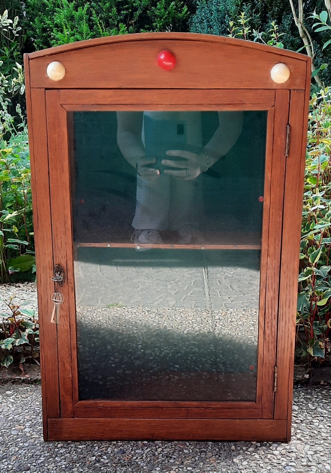 Vintage antiek houten biljart prijzenkastje, Ophalen
