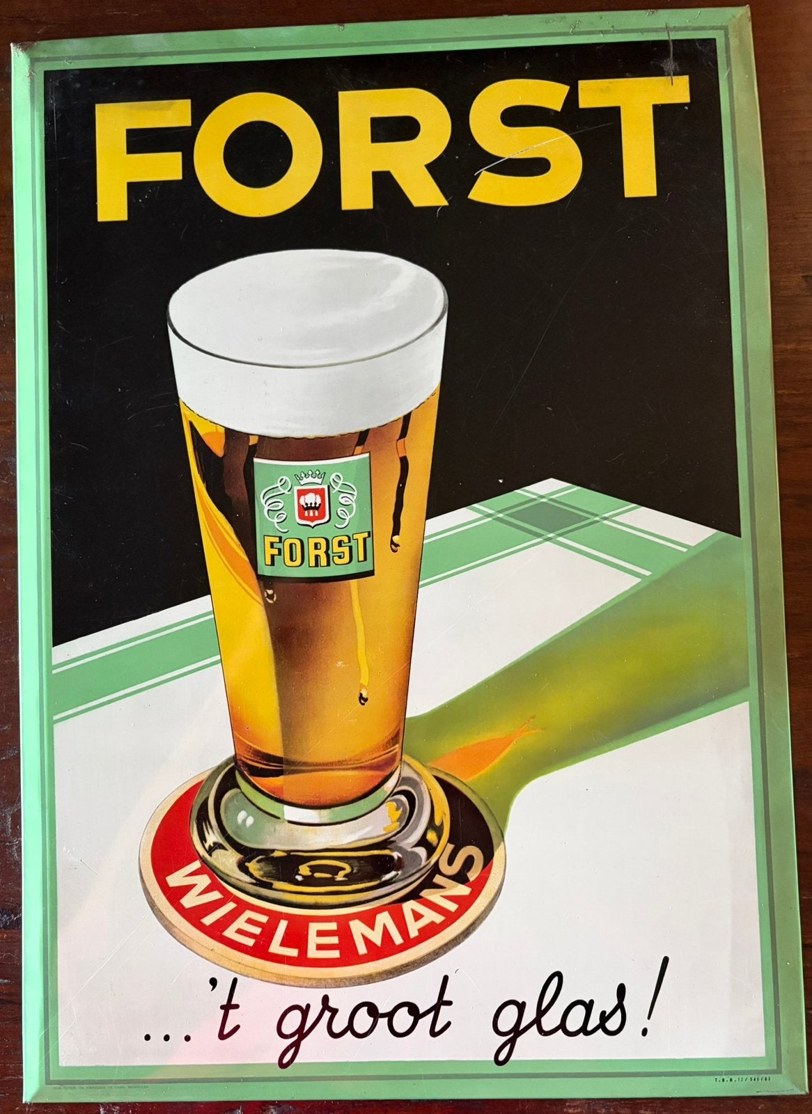 Forst Wielemans, Verzamelen, Merken en Reclamevoorwerpen, Ophalen of Verzenden, Gebruikt, Reclamebord