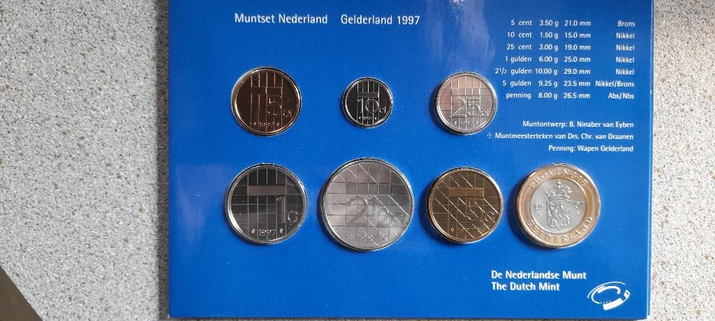 Muntset Gelderland 1997, Postzegels en Munten, Munten | Nederland, Ophalen of Verzenden, Koningin Beatrix, Overige waardes, Setje