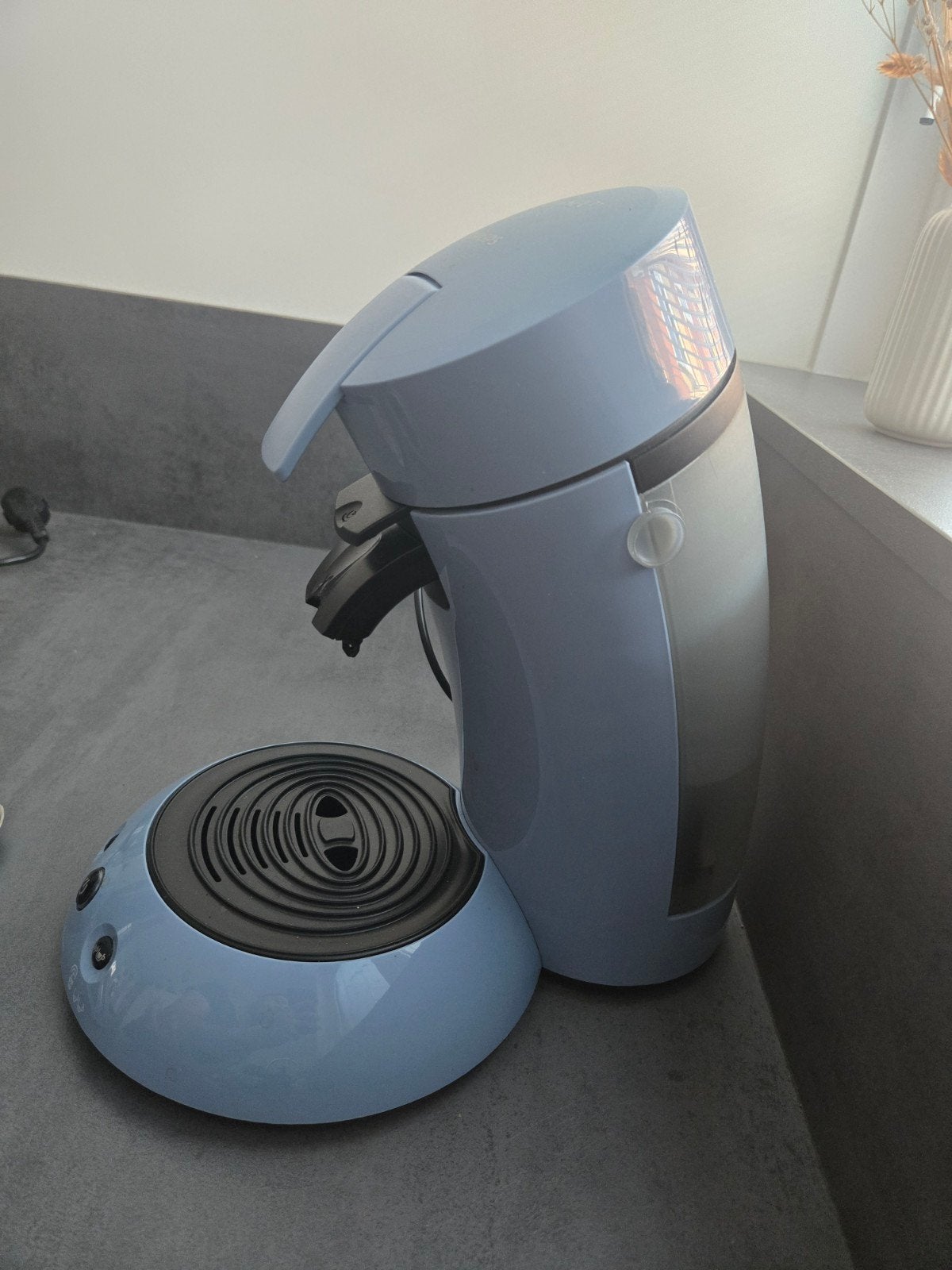Philips Senseo koffiezetapparaat - Lichtblauw, Gebruikt, Koffiemachine, Ophalen of Verzenden, 2 tot 4 kopjes