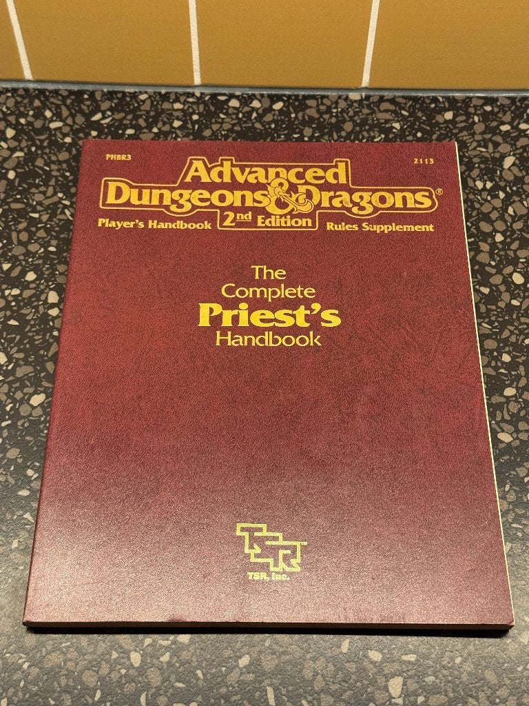AD&D Dungeons Dragons 2e Complete Priests Handbook 1st print, Ophalen of Verzenden, Zo goed als nieuw, TSR