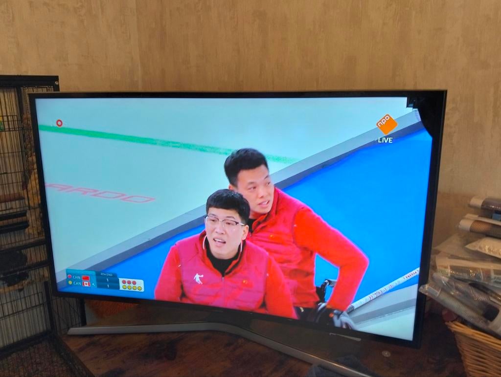 Samsung 40 inch Curved LCD TV, Gebruikt, 50 Hz, LCD, Ophalen of Verzenden