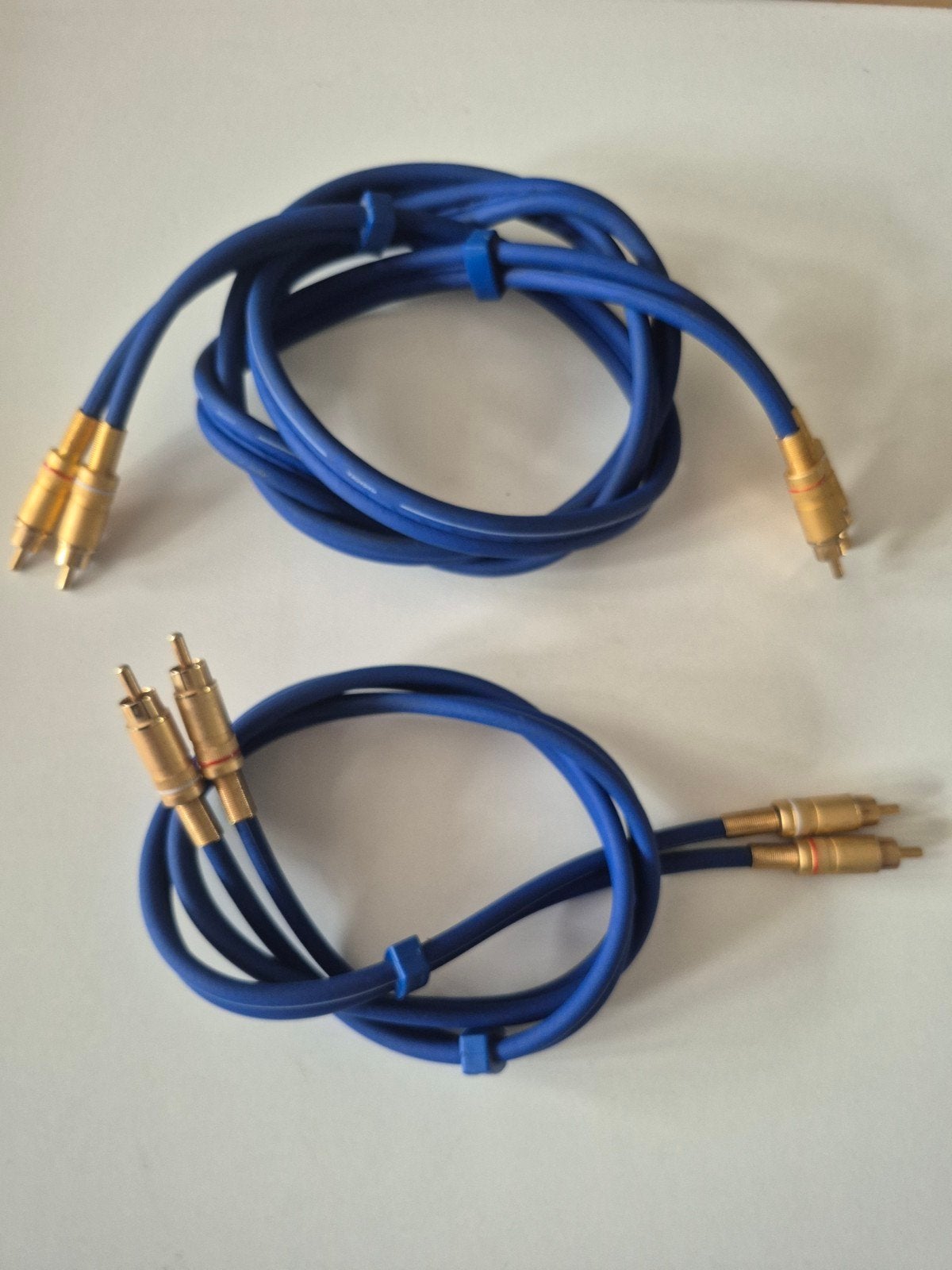 2 blauwe Nagaoka Jeweltone kabels, Ophalen of Verzenden, Zo goed als nieuw, Minder dan 2 meter, Overige kabels