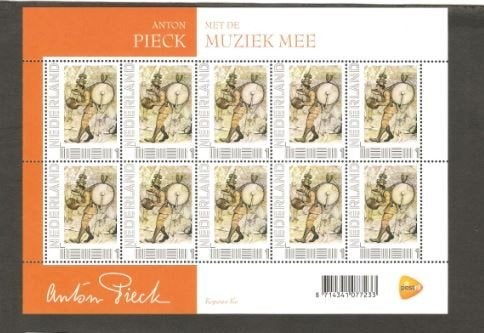 Anton Pieck Vel Met de muziek mee, Postzegels en Munten, Postzegels | Nederland, Ophalen of Verzenden, Postfris