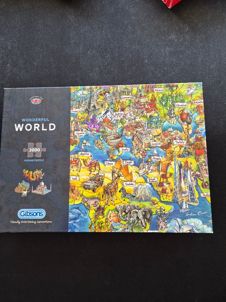 Legpuzzel Gibsons, Wonderful world, 2.000 stukjes, Ophalen of Verzenden, Meer dan 1500 stukjes, Zo goed als nieuw, Legpuzzel