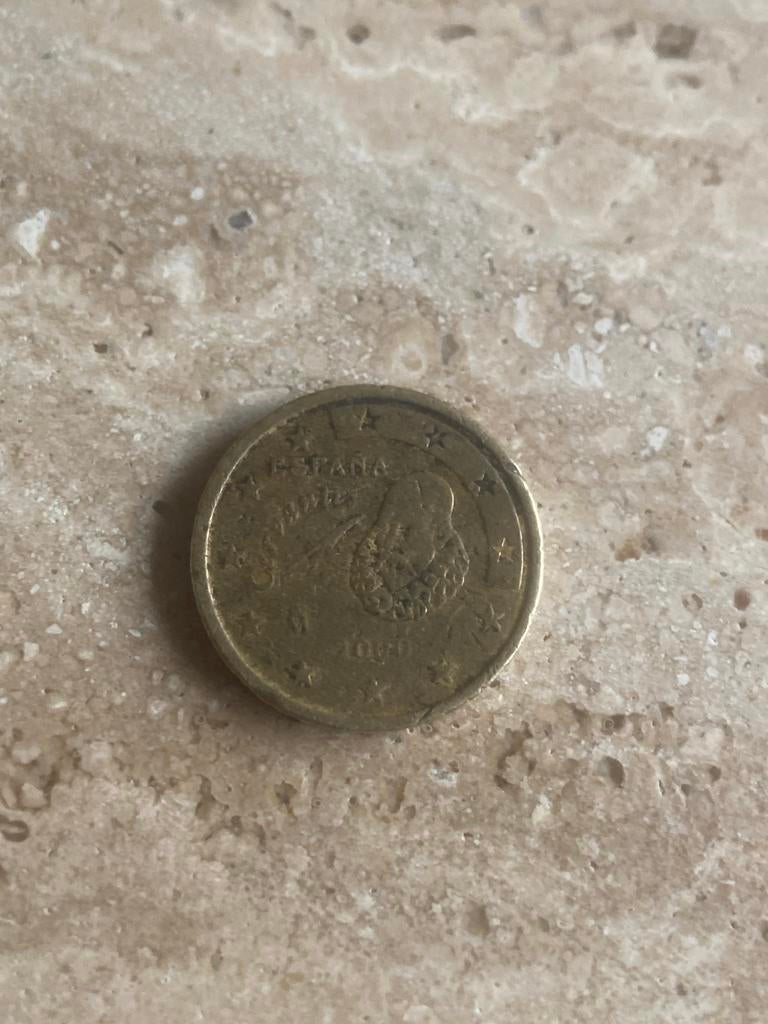 50 cent munt Spanje 2000, Postzegels en Munten, Munten | Europa | Euromunten, Ophalen of Verzenden, Spanje, 50 cent, Losse munt