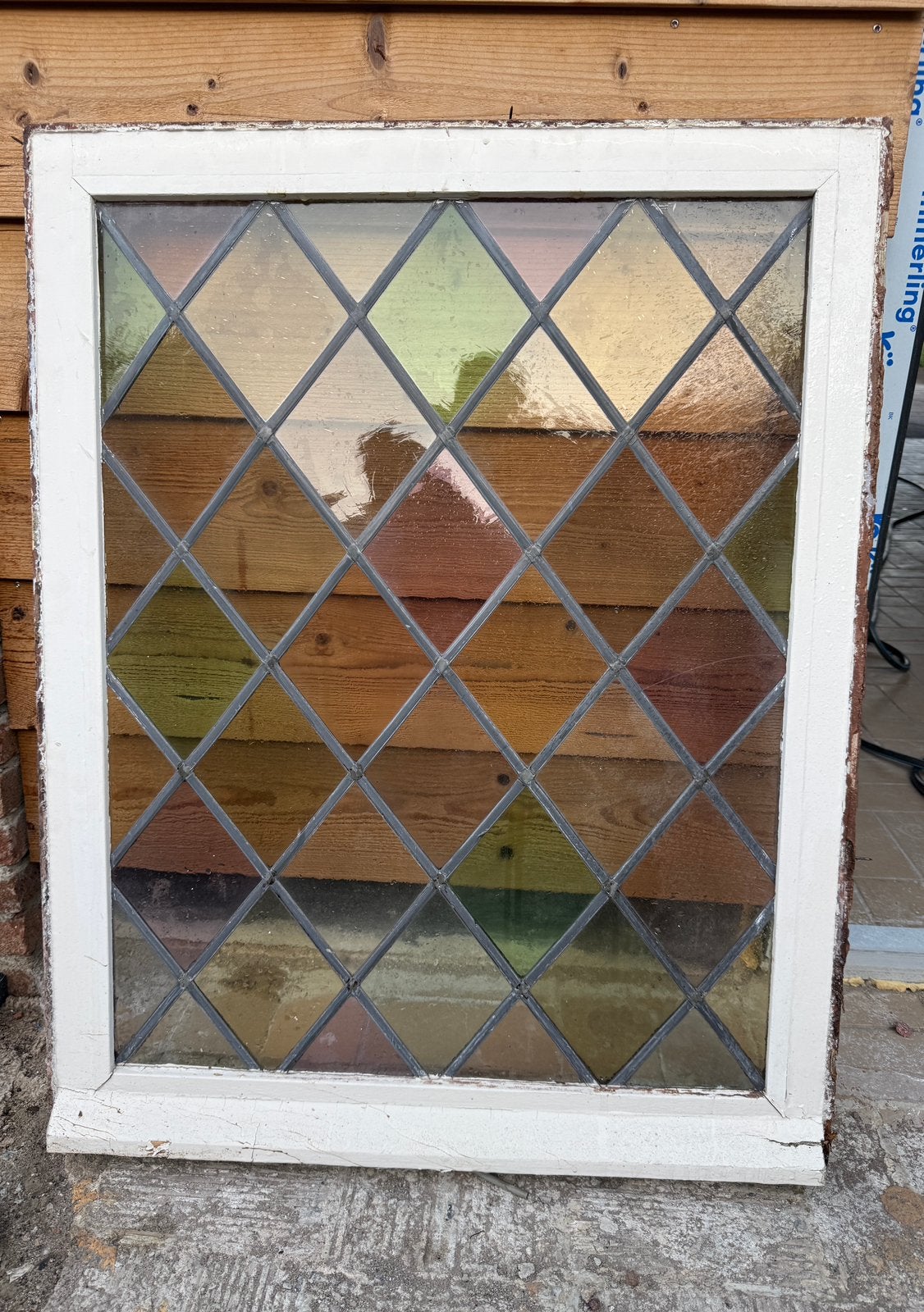 Glas in lood raam, Doe-het-zelf en Verbouw, Glas en Ramen, Ophalen, Zo goed als nieuw, Minder dan 80 cm, Glas in lood