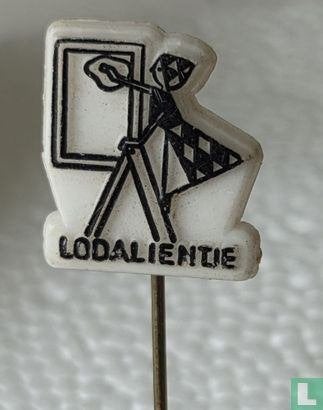 Speldje - Lodalientje (ramen lappen) [zwart op wit], Verzamelen, Ophalen of Verzenden, Zo goed als nieuw, Merk, Speldje of Pin