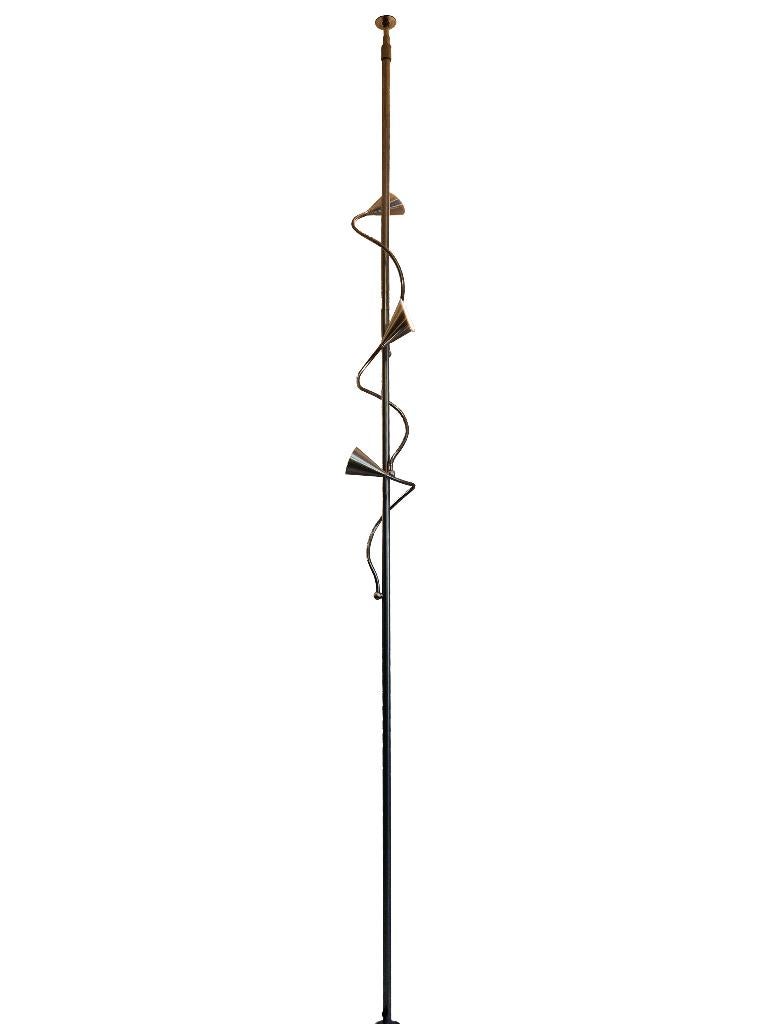 Schitterende vintage Hala Zeist design klem vloerlamp, Ophalen, Gebruikt, Metaal, 150 tot 200 cm