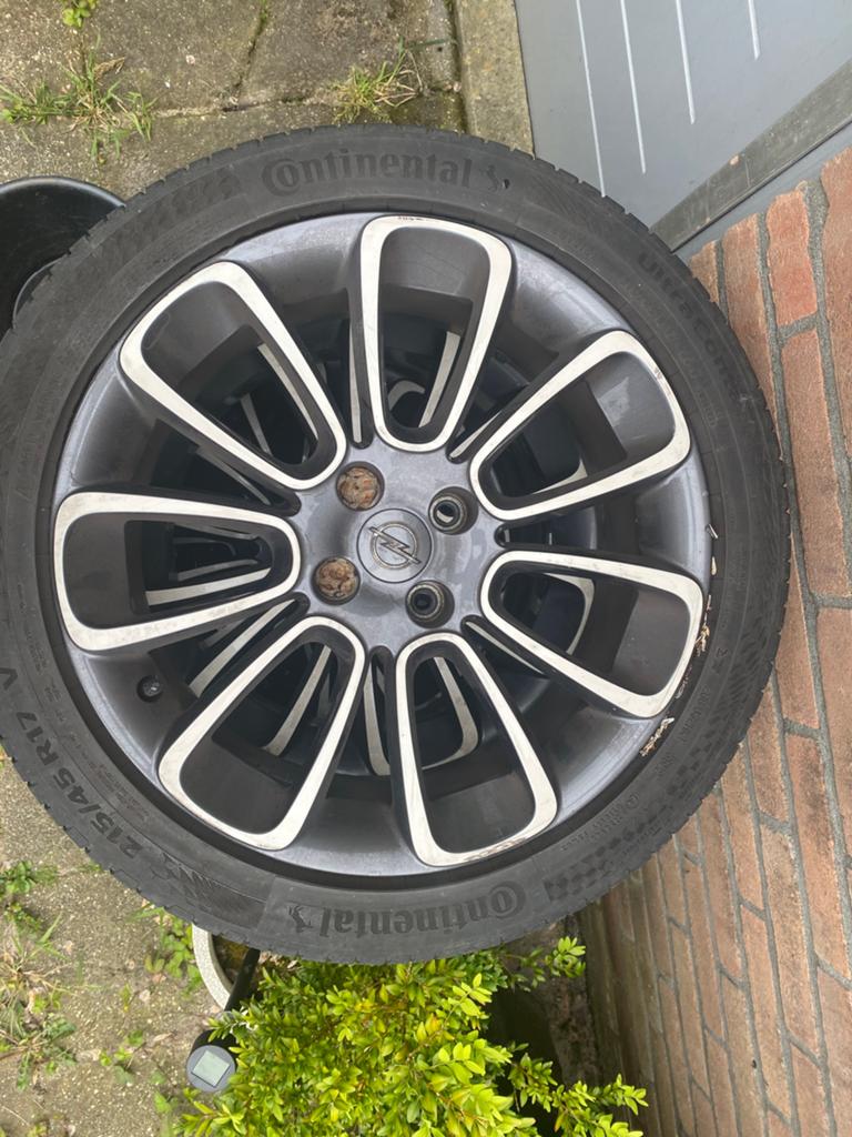 Set zomerwielen van opel Adam, Auto-onderdelen, Banden en Velgen, Ophalen, Banden en Velgen, 17 inch, Personenwagen