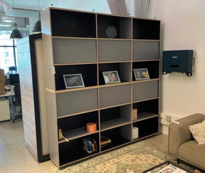 2x Tylko Design Kasten - Modulair, Zwart/Grijs/Hout, Met plank(en), 100 tot 150 cm, Ophalen of Verzenden, Zo goed als nieuw