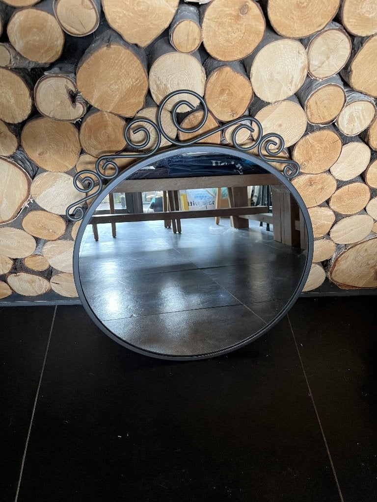 romantisch ronde spiegel met krullen ikea ekne 50 diameter, Ophalen, Minder dan 50 cm, Gebruikt, Rond