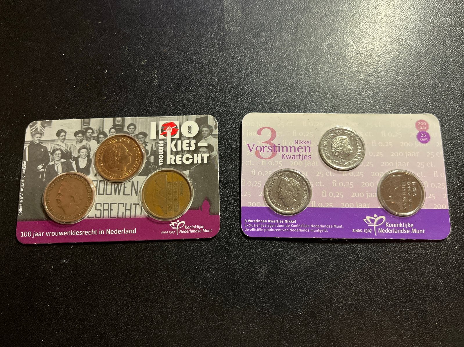 2 Coincards: Vrouwenkiesrecht & Vorstinnen, Ophalen of Verzenden, Koningin Wilhelmina, Overige waardes, Setje