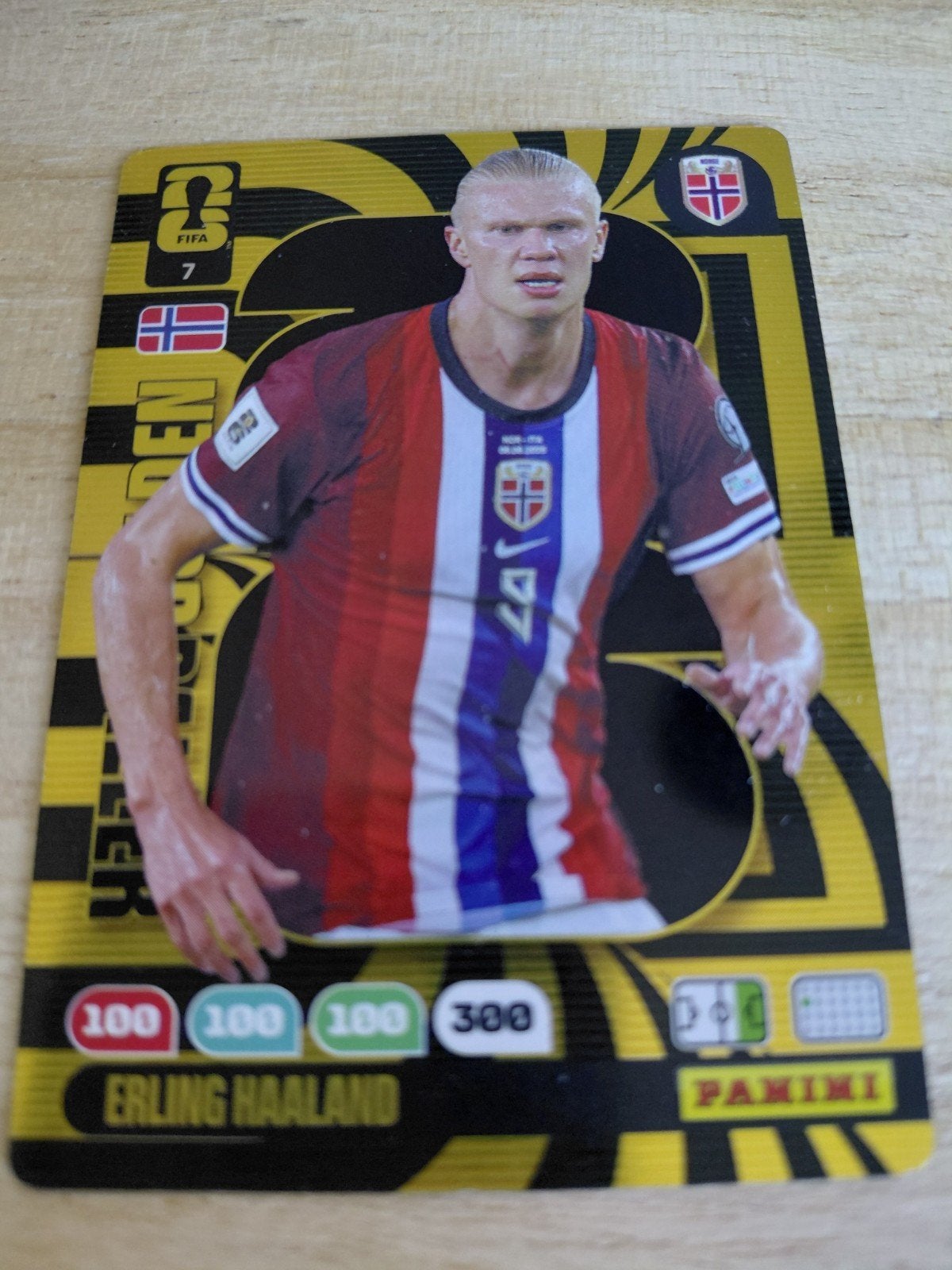 Panini FIFA 2026 Erling Haaland #7 Golden Baller, Verzamelen, Sportartikelen en Voetbal, Ophalen of Verzenden, Nieuw, Buitenlandse clubs