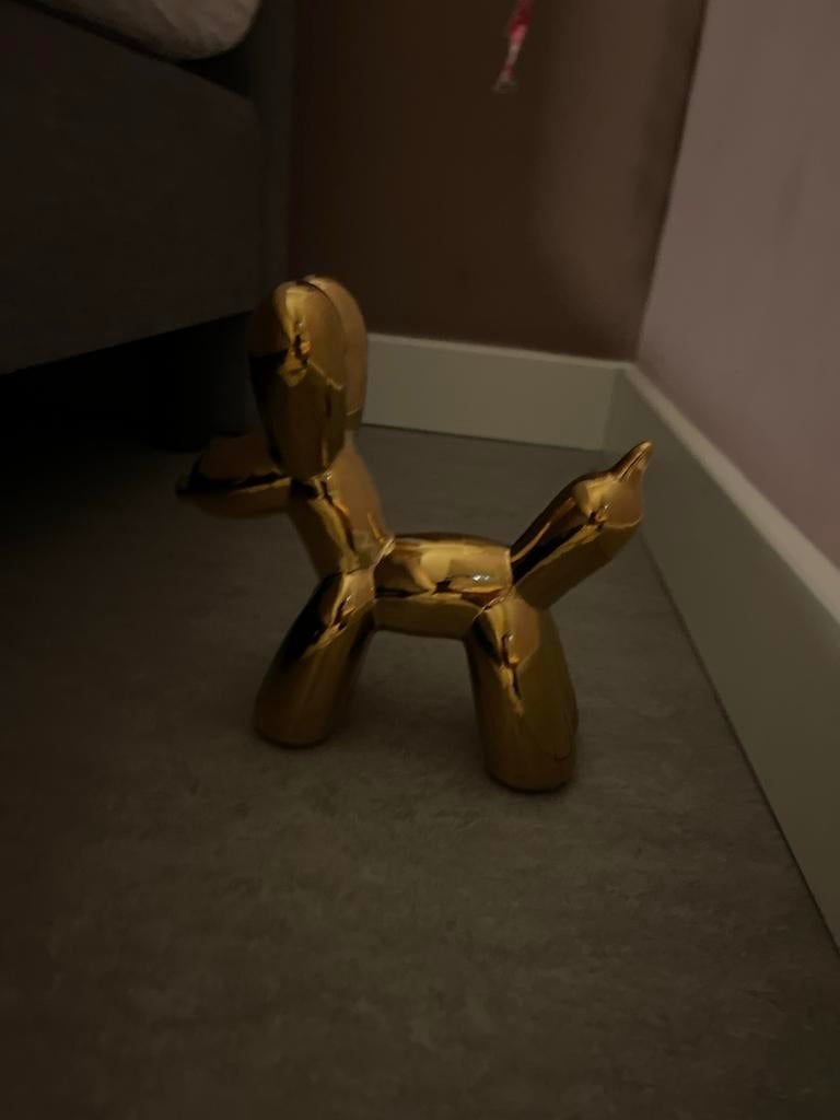 Gouden Ballon Hond Decoratie, Huis en Inrichting, Nieuw, Kunststof, Ophalen of Verzenden, Goud