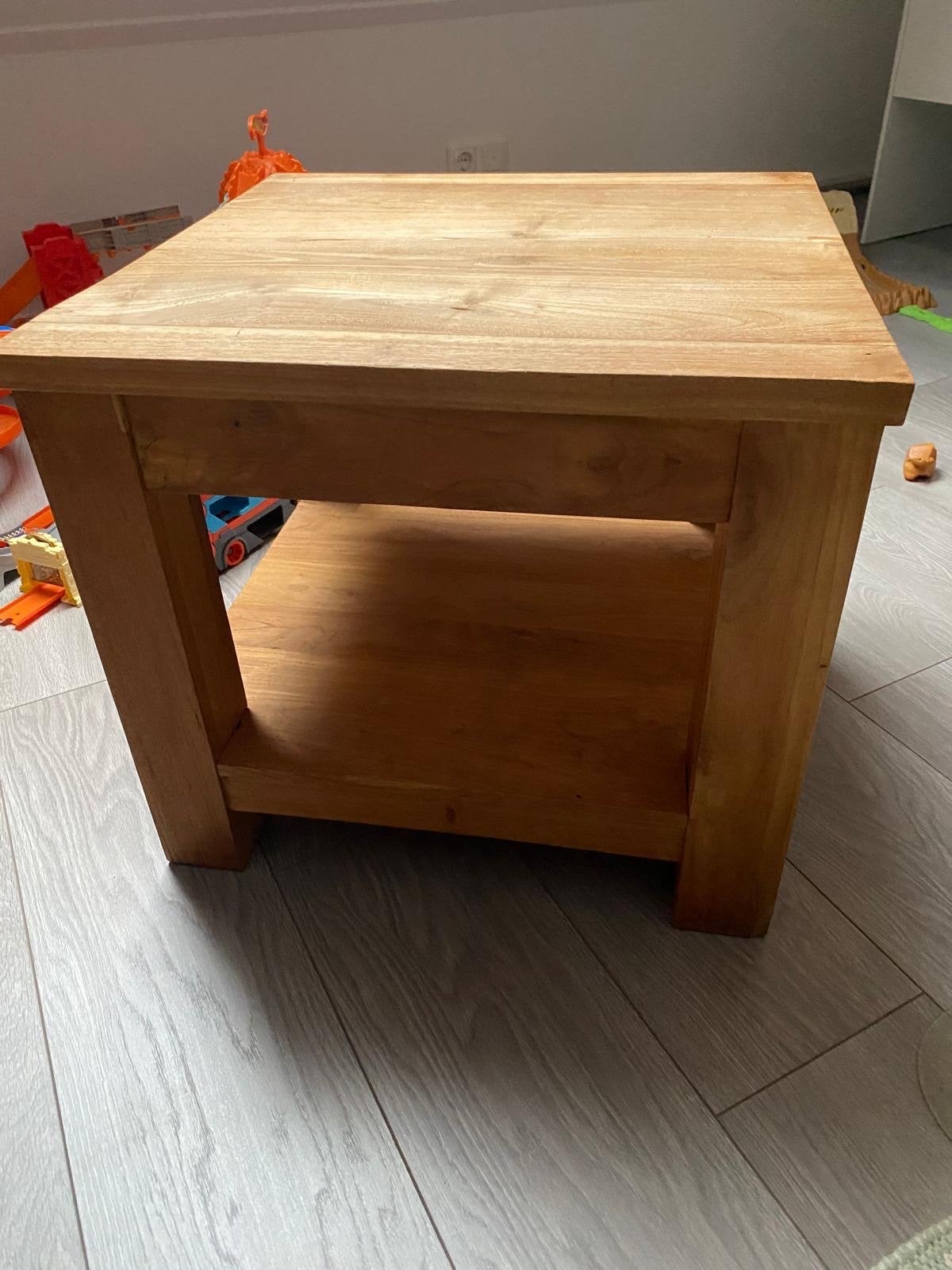 2 nette teakhouten salontafels, Ophalen, Gebruikt, 50 tot 100 cm, 50 tot 100 cm