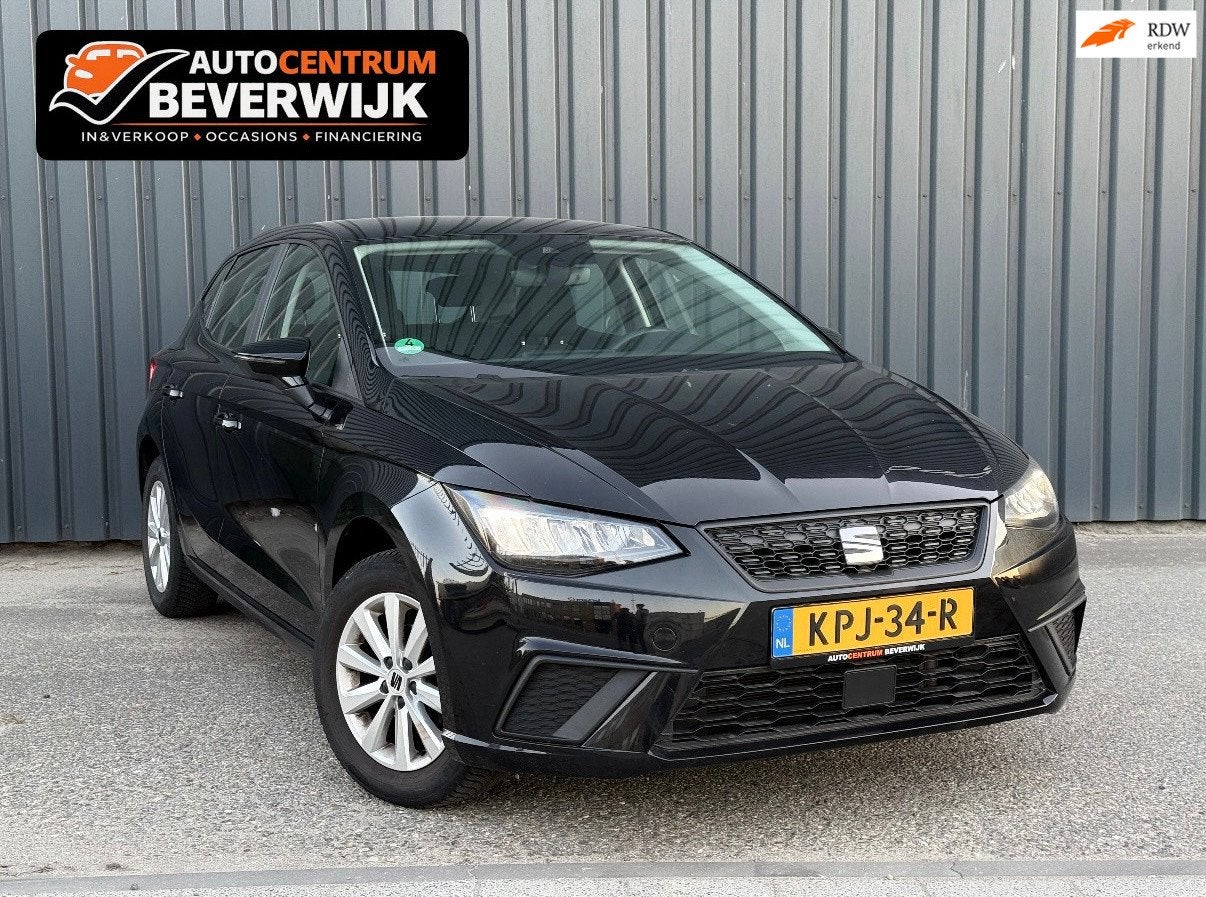 Seat IBIZA 1.0 Benzine Style 80pk 2023 Zwart CarPlay Led, Voorwielaandrijving, Stof, Gebruikt, Bedrijf