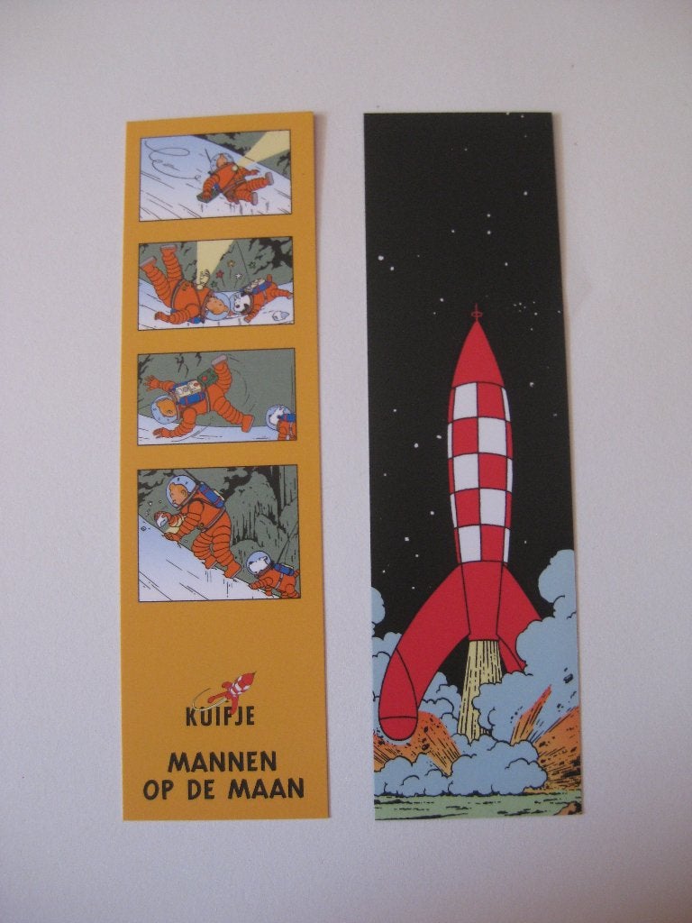 Twee Kuifje boekenleggers Mannen op de maan / PTT 1999, Ophalen, Nieuw, Reclame