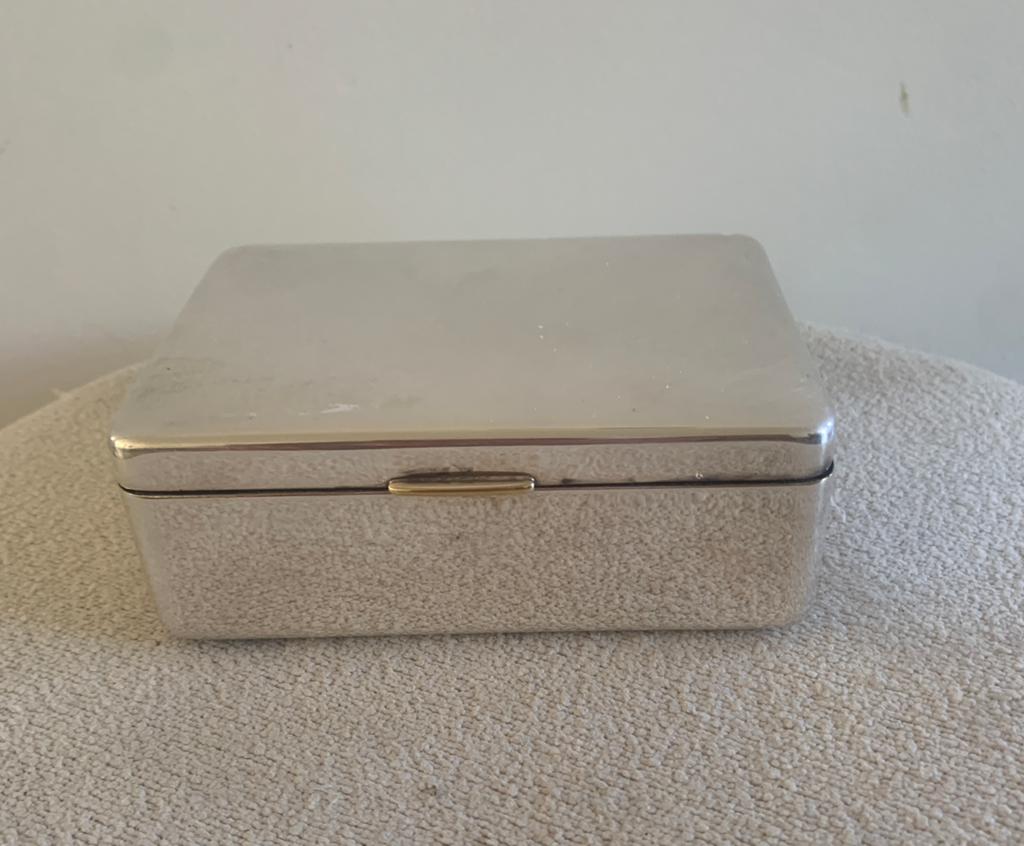 Vintage verzilverd sigarettendoosje, Ophalen, Zilver