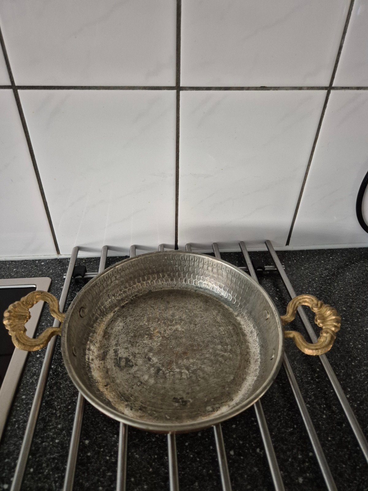 Antieke koperen koekenpan, Antiek en Kunst, Antiek | Tin, Ophalen of Verzenden