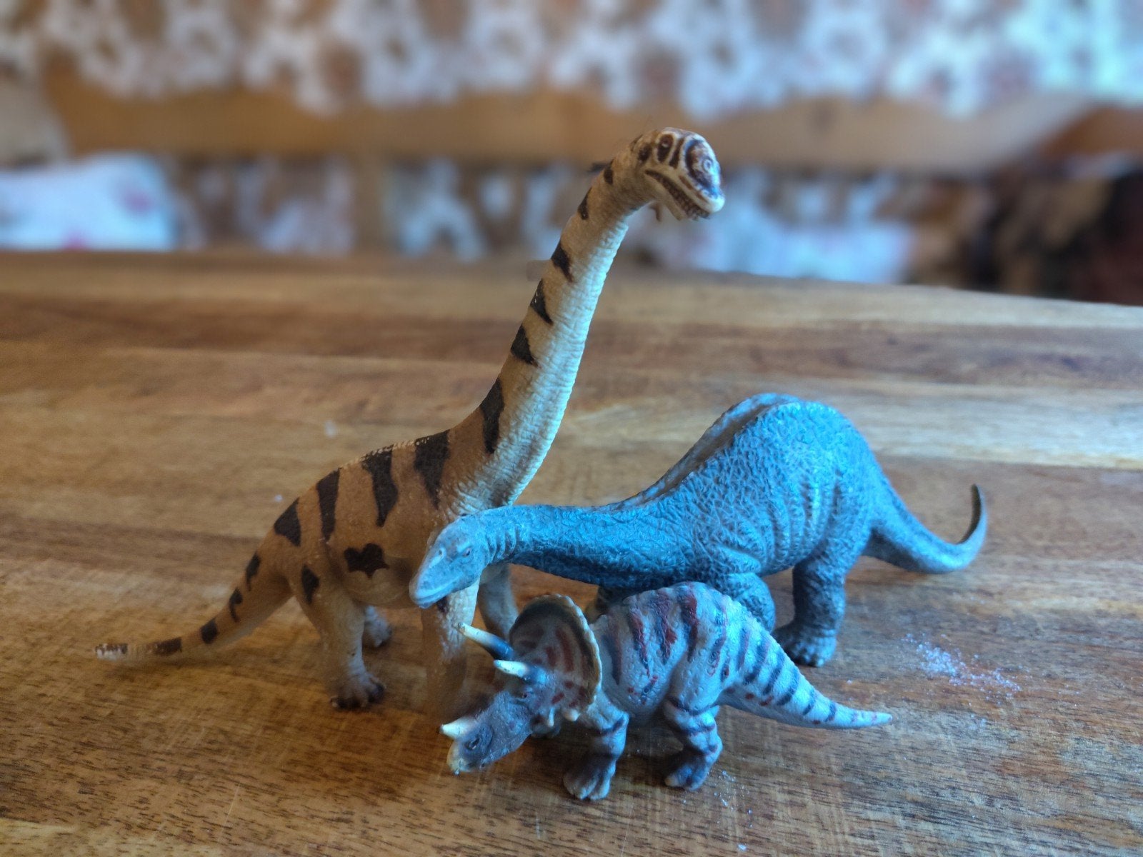 Schleich Dinos Set: Brachiosaurus, Triceratops, Apatosaurus, Ophalen of Verzenden, Gebruikt, Jongen of Meisje