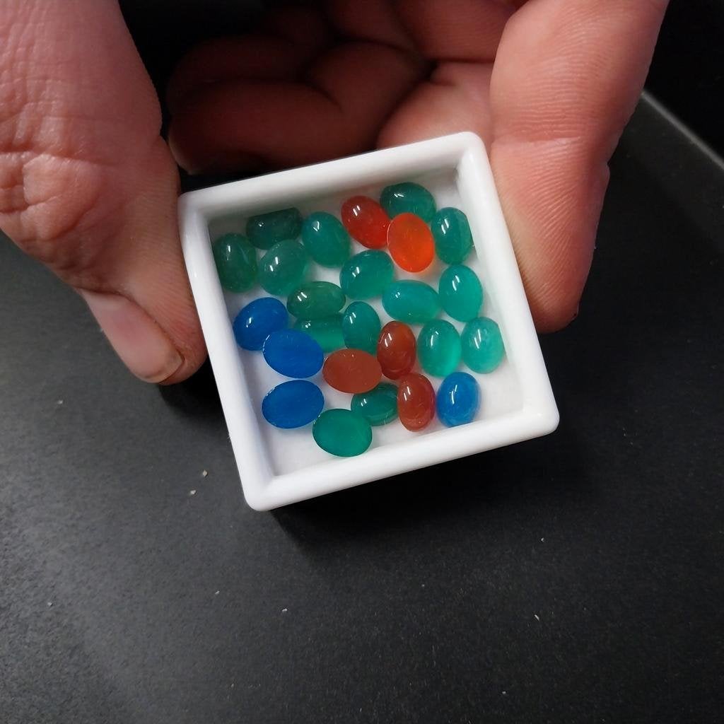 Gekleurde kleine agaat cabochons ovaal, Ophalen of Verzenden