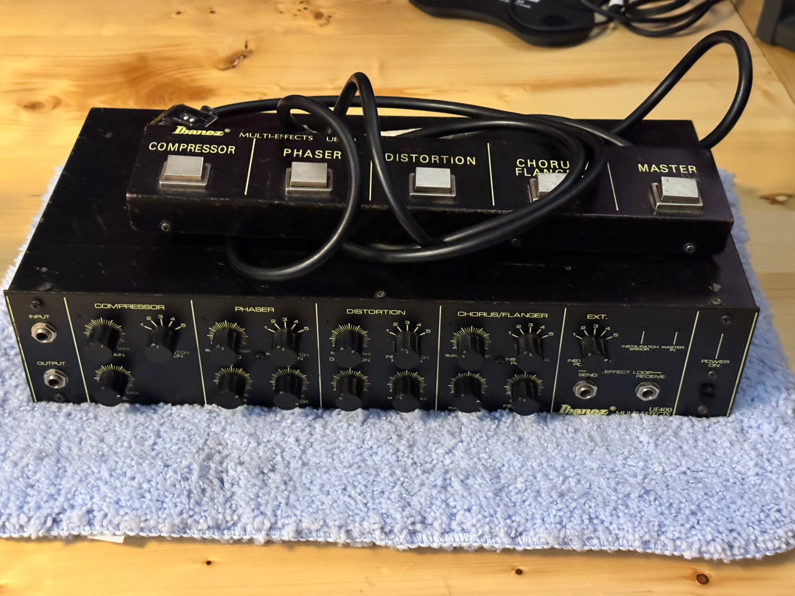 Ibanez UE400 multieffect MK1 distortion, comp, phaser, chr., Ophalen of Verzenden, Zo goed als nieuw, Multi-effect