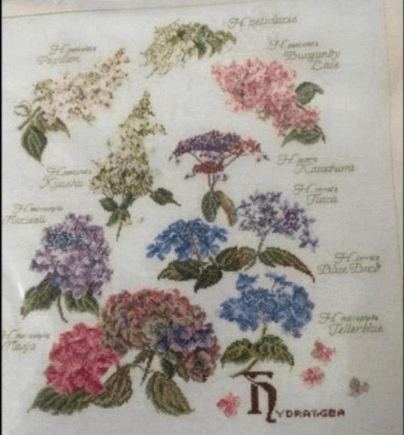 BORDUURPAKKET THEA GOUVERNEUR HYDRANGEA, Verzenden, Nieuw, Handborduren, Borduurpakket
