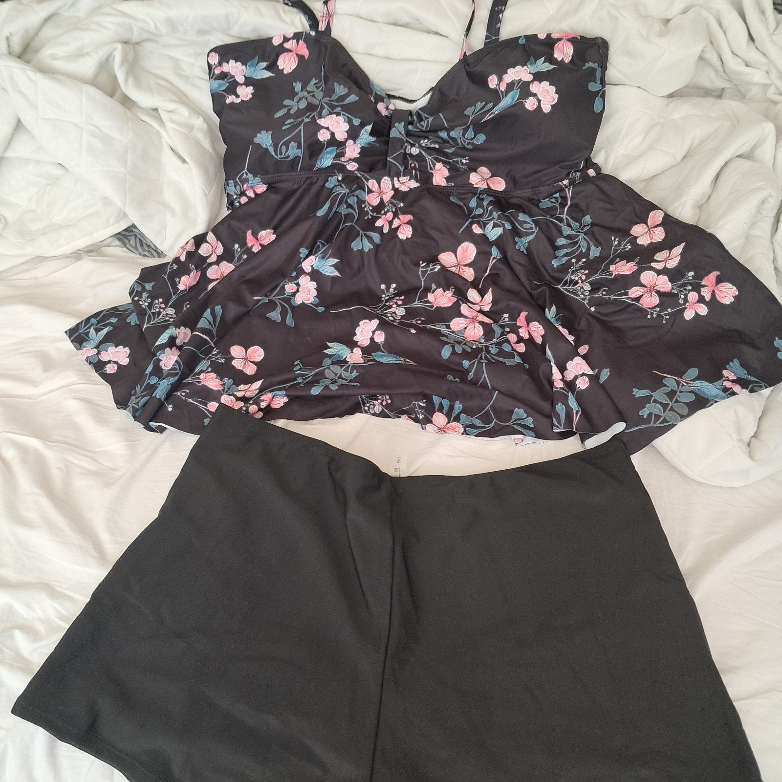 Nieuw Bloemenprint Tankini Set - Maat 4XL, Ophalen of Verzenden, Nieuw, Meerkleurig, Overige typen