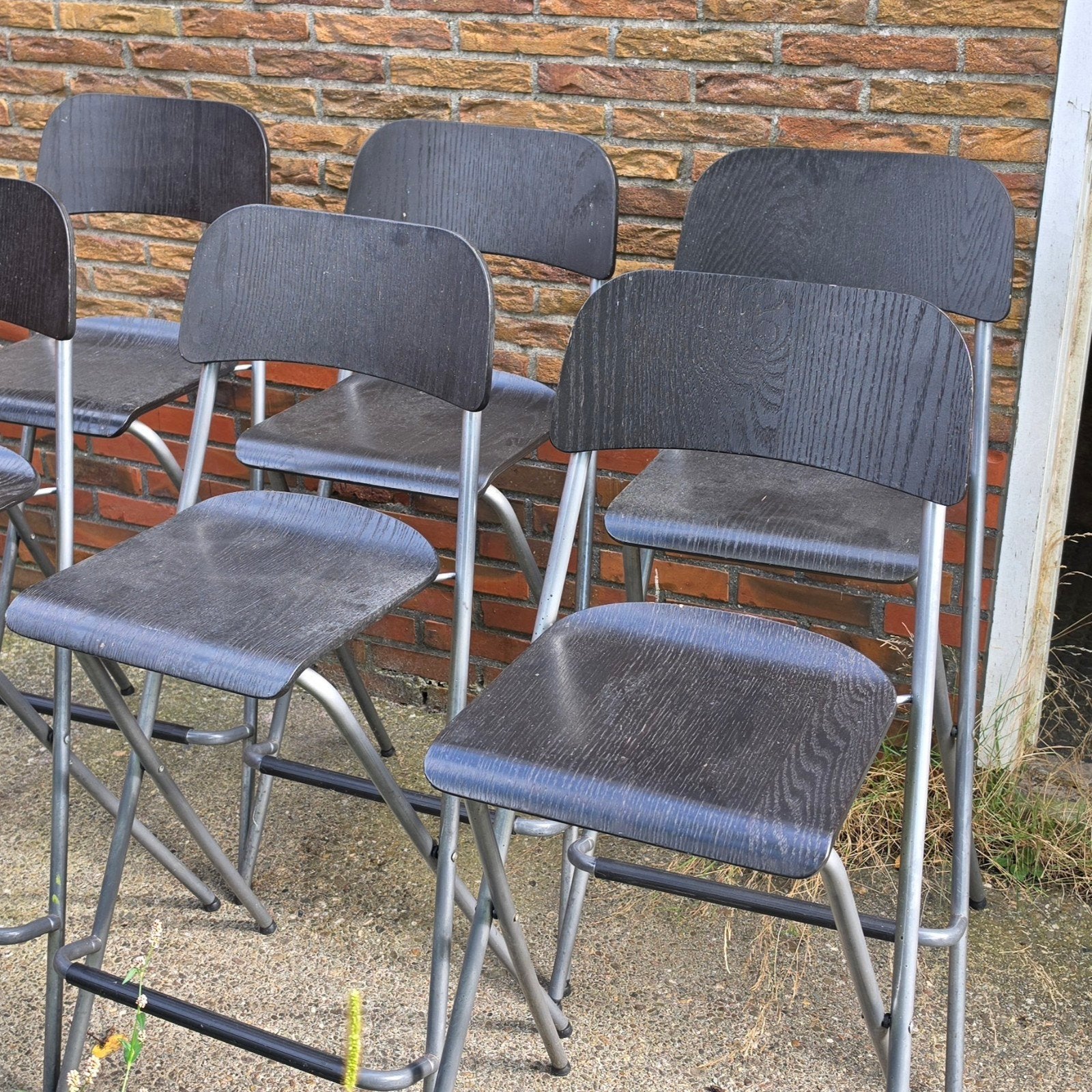 IKEA Franklin inklapbare barkrukken - set van 4, Ophalen, 5 krukken of meer, Met voetsteun, 60 tot 90 cm