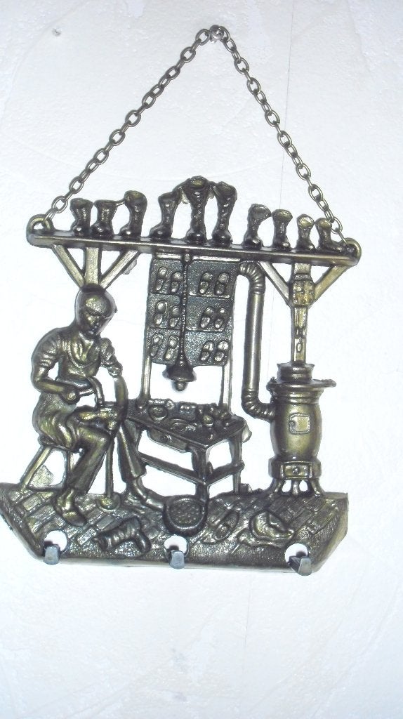 Antiek brons beeldje Schoemaker, Ophalen of Verzenden, Brons