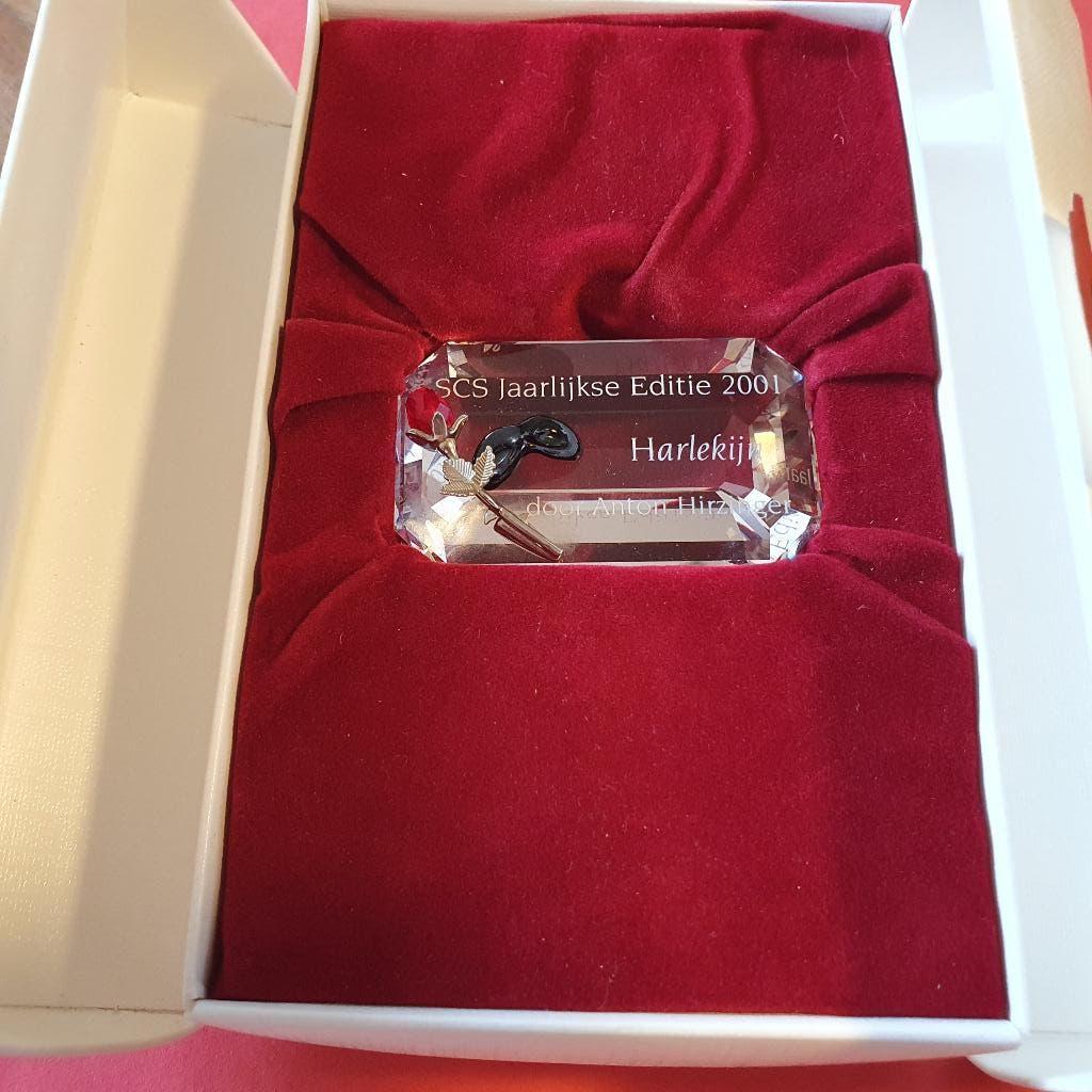 Swarovski plaquette Harlekijn, Verzamelen, Ophalen, Zo goed als nieuw, Figuurtje