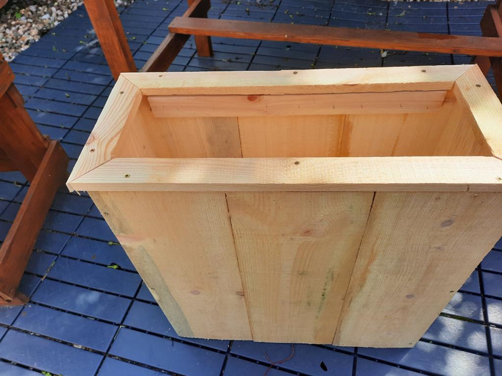 Plantenbak Steigerhout 20 euro, Tuin en Terras, Bloembakken en Plantenbakken, Ophalen, Vierkant, Nieuw, Hout