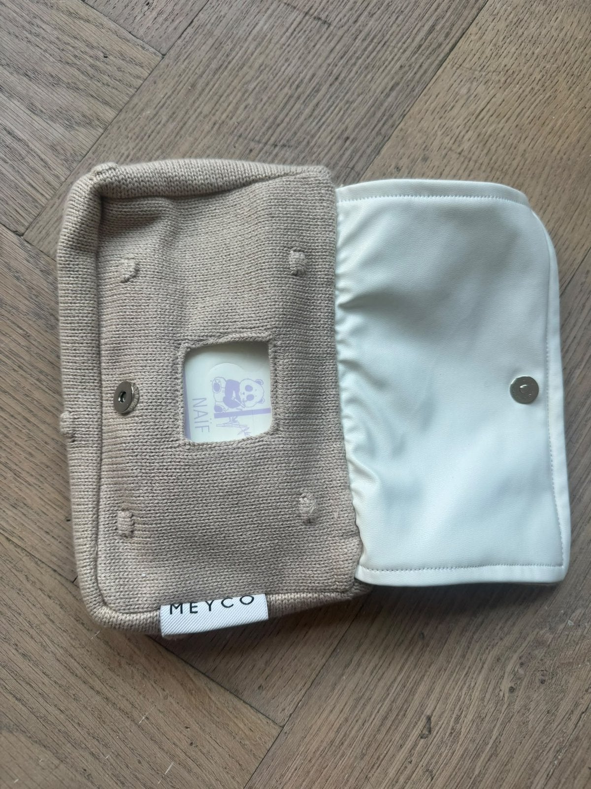 Billendoekjes etui Meyco zandkleur, Kinderen en Baby's, Ophalen of Verzenden, Zo goed als nieuw, Overige typen