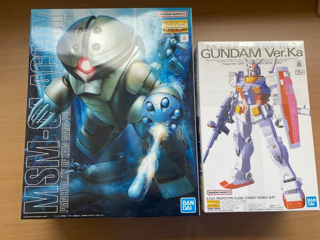2x gundam modelkit, Ophalen of Verzenden, Zo goed als nieuw