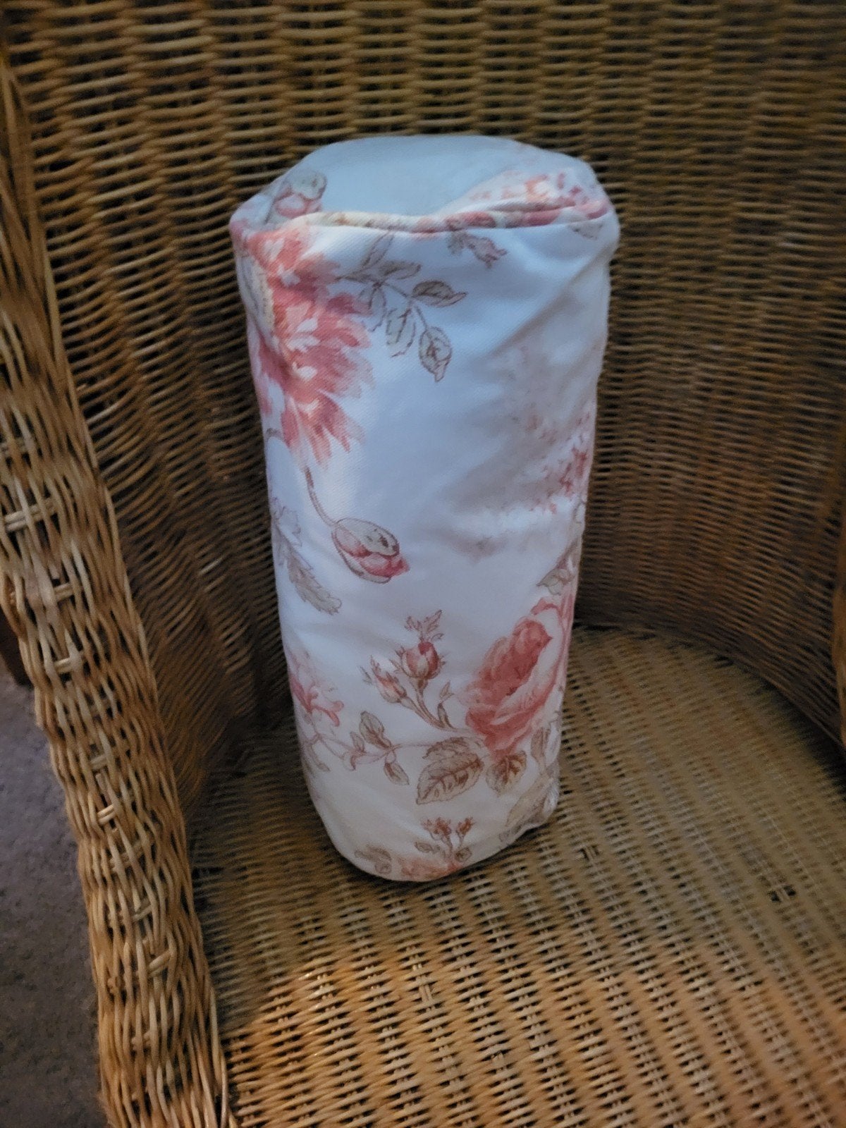 Rolkussen met bloemenprint, Huis en Inrichting, Woonaccessoires | Kussens, Gebruikt, Meerkleurig, Met print, Ophalen of Verzenden