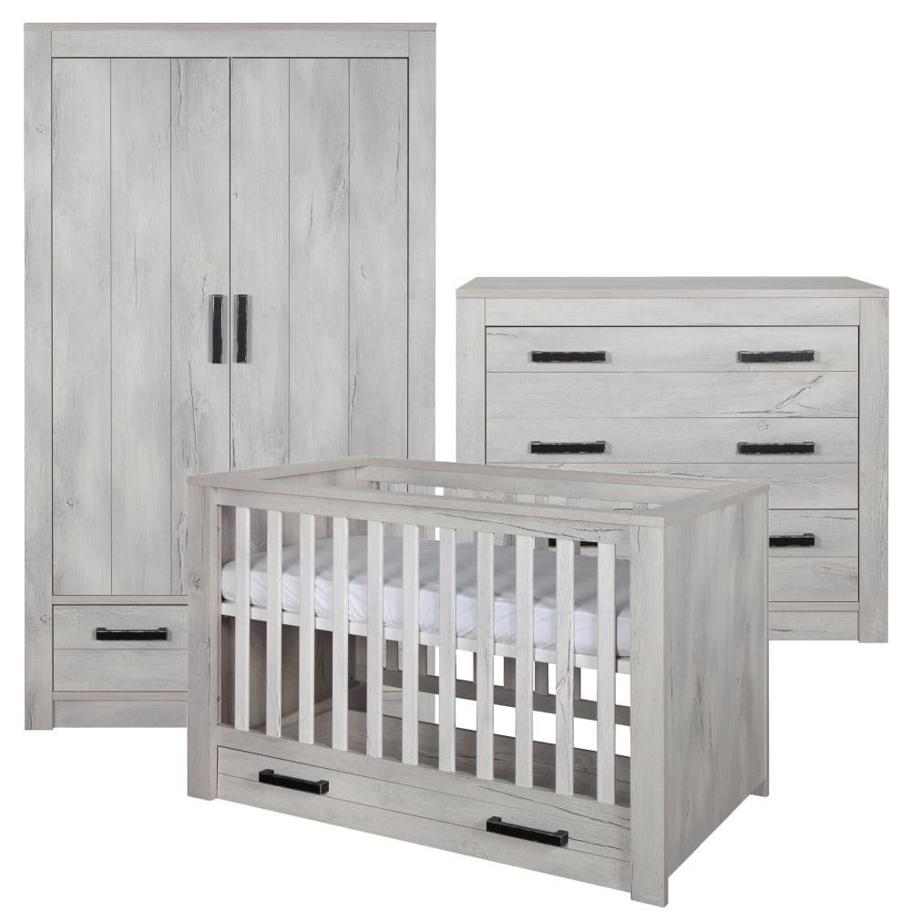 Kidsmill fjord sem babykamer. ledikant, commode, kledingkast, Ophalen, Zo goed als nieuw, Jongetje of Meisje