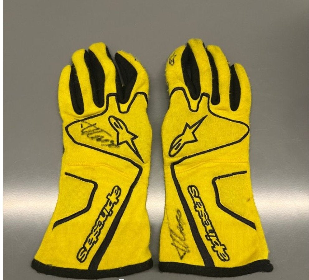 Gesigneerde Alpinestars Racehandschoenen Fernando Alonso, Ophalen of Verzenden, Zo goed als nieuw, Overige sporten, Overige typen