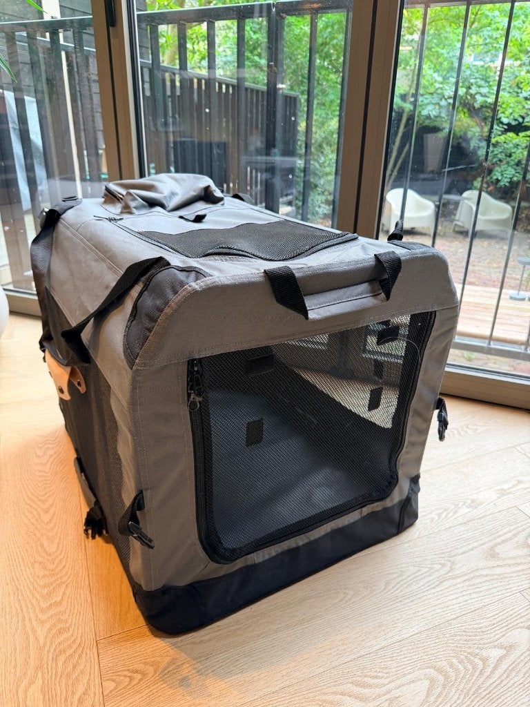Foldable soft dog crate / travel crate, Ophalen, Zo goed als nieuw