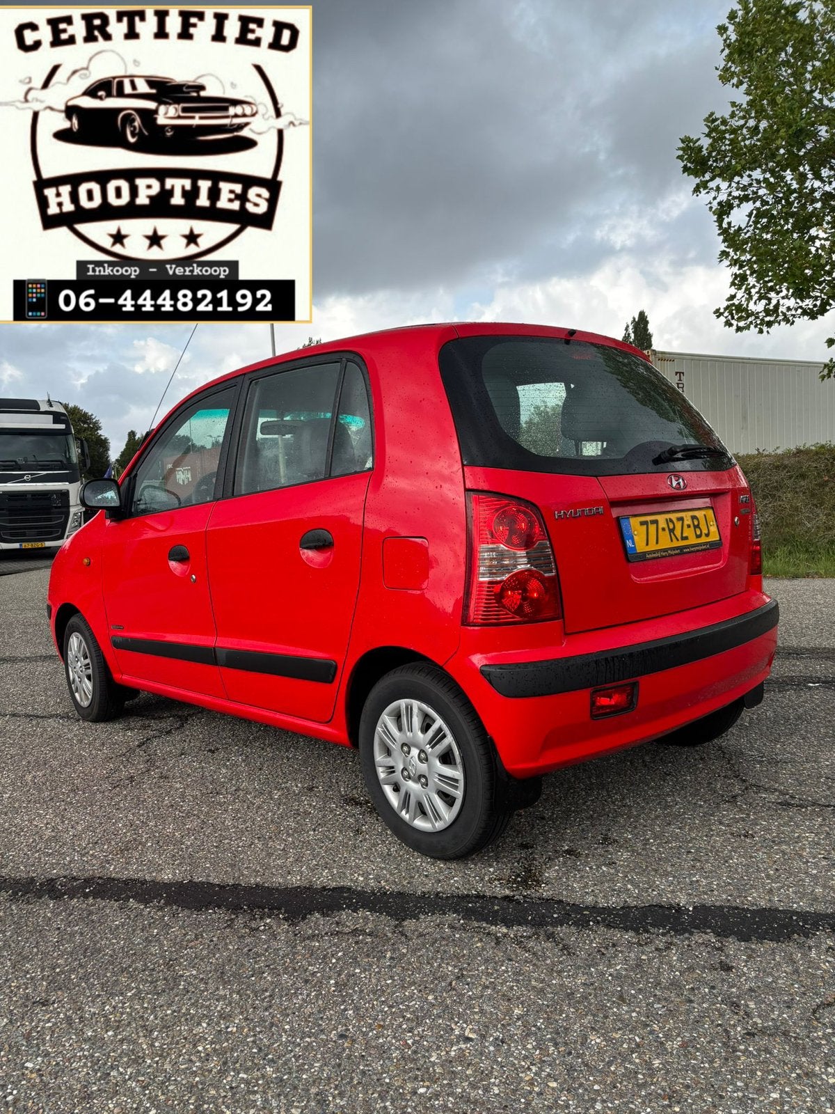 Hyundai Atos 1.1 2005 Rood AIRCO APK 11/6/2027 RIJ KLAAR !!, Auto's, Voorwielaandrijving, 31 €/maand, 4 cilinders, Origineel Nederlands